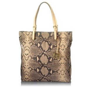 MICHAEL Michael KORS Jet Set Python-Print Tote